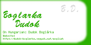 boglarka dudok business card